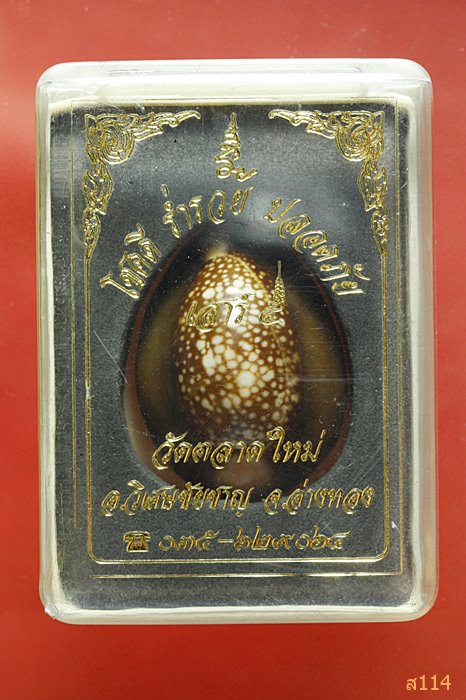 เบี้ยแก้ หลวงพ่อซำ วัดตลาดใหม่ อ่างทอง ปี 53 พร้อมกล่องเดิม