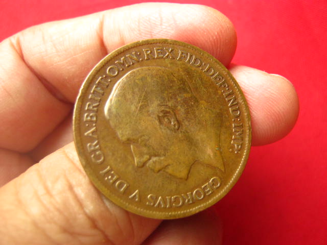 เหรียญพระเจ้าจอร์จที่ 5 ราคา 1 เพ็นนี ปี ค.ศ.1920