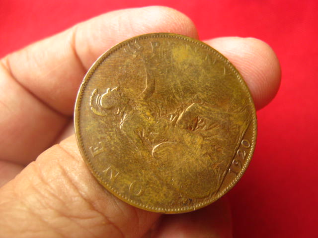เหรียญพระเจ้าจอร์จที่ 5 ราคา 1 เพ็นนี ปี ค.ศ.1920