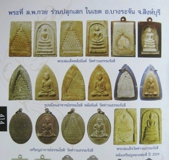 พระเนื้อผงน้ำมันรูปเหมือน พระอาจารย์ธรรมโชติ วัดท่าวนธรรมรังสี (วัดท่าวน) อ.บางระจัน จ.สิงห์บุรี ปี 