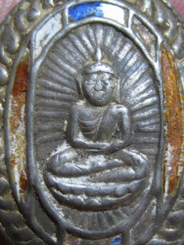 หลวงพ่อโสธร เนื้อเงินลงยา ปี2482 วัดโสธรฯ จ.ฉะเชิงเทรา หายาก มาพร้อมบัตรรับรอง