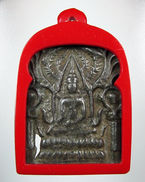 พระปรุหนังเนื้อตะกั่ว พิมพ์บัวตุ่ม หลวงพ่อเนียม วัดน้อย สุพรรณบุรี