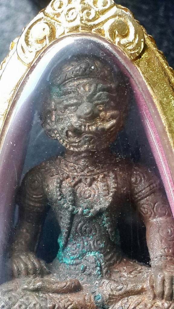 รูปหล่อพระพิราพหลวงปู่กาหลงเขี้ยวแก้ว วัดเขาแหลม จ.สระแก้ว เนื้อนวโลหะขอมพันปี