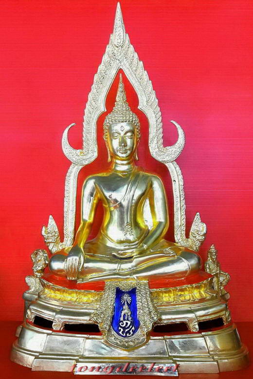 พระพุทธชินราชบูชา ภปร. กะไหล่ทองลงยา หน้าตัก 9 นิ้ว สวยมากค่ะ