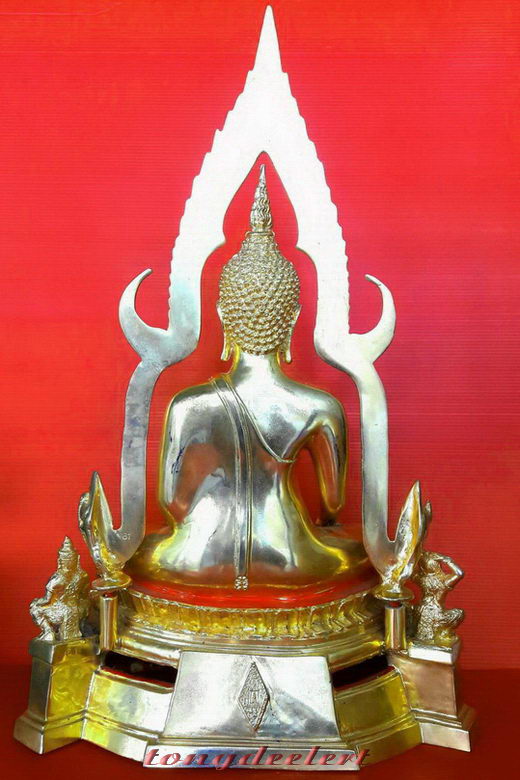 พระพุทธชินราชบูชา ภปร. กะไหล่ทองลงยา หน้าตัก 9 นิ้ว สวยมากค่ะ