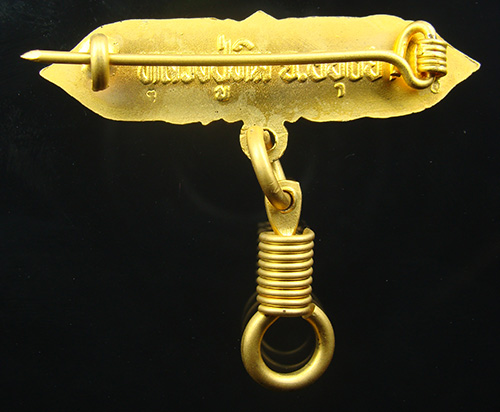 เข็มกลัดกะหลั่ยทองลงยา หลวงปู่ทิม วัดพระขาว จ.พระนครศรีอยุธยา