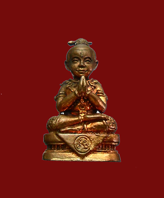 กุมารทอง จินดามณี หลวงพ่อสาคร รุ่นแรก ปี54 เนื้อชนวน เลขสวยๆ ๓๘๒๘ สร้างน้อย4999 องค์ มีกล่อง