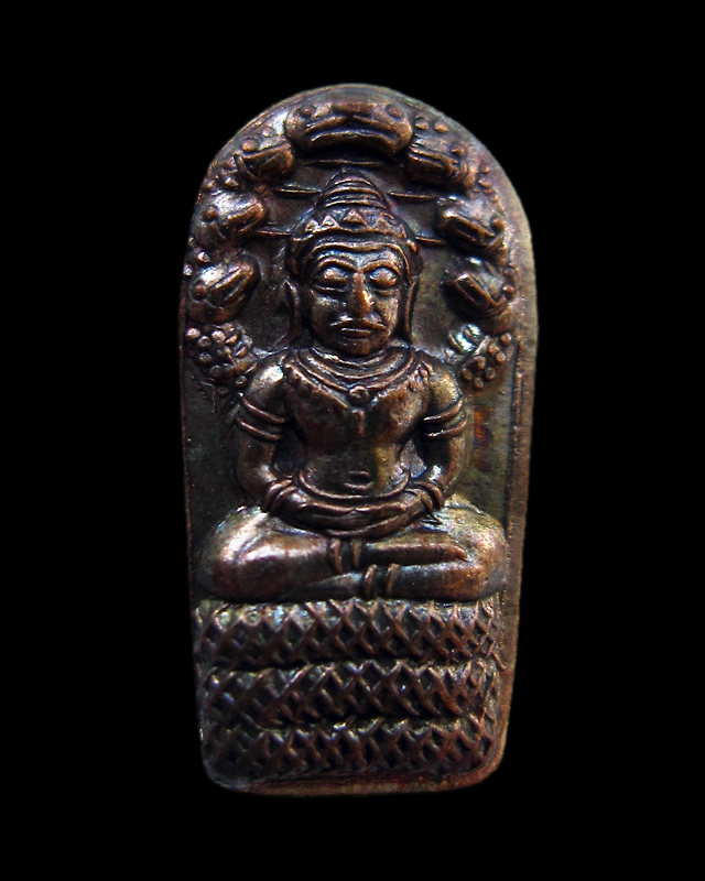 พระปรกใบมะขามองค์จ้อย เนื้อทองแดง พิธีชินบัญชร ญสส. เพชรกลับ หลวงปู่บัว ถามโก วัดศรีบุรพาราม จ.ตราด