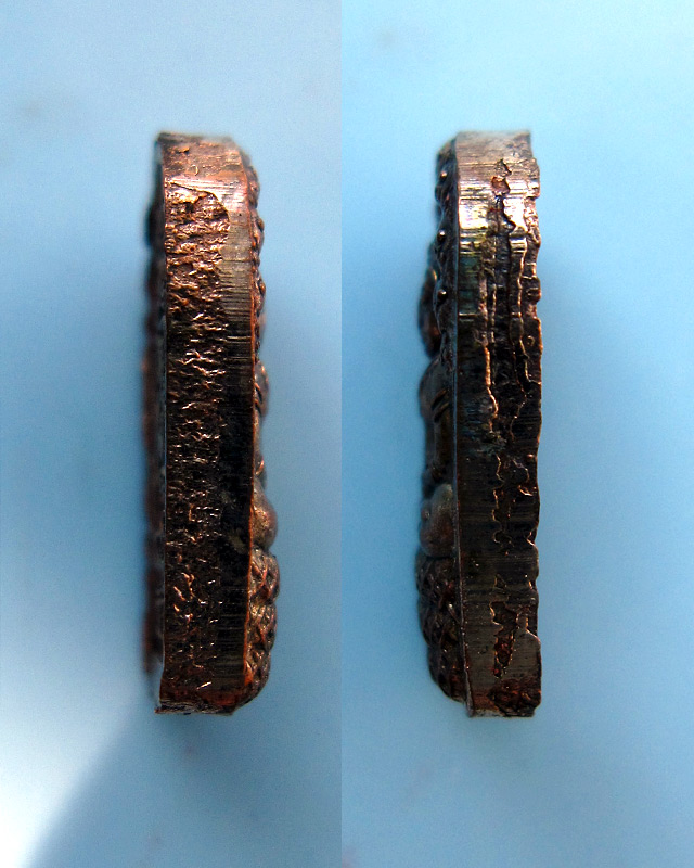 พระปรกใบมะขามองค์จ้อย เนื้อทองแดง พิธีชินบัญชร ญสส. เพชรกลับ หลวงปู่บัว ถามโก วัดศรีบุรพาราม จ.ตราด