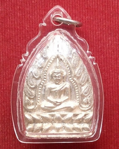 เหรียญเจ้าสัวรุ่นแรก เนื้อเงิน หลวงพ่อแพ ปี35 ตอกโค๊ตด้านหน้า,หมายเลขใต้ฐาน ...เคาะเดียวแดง...