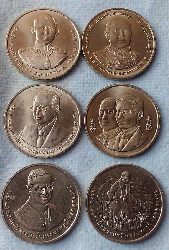 เหรียญกษาปณ์ที่ระลีก 20 บาท 6 เหรียญ 6 วาระ