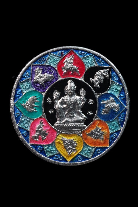 เหรียญจตุคามรามเทพ-เทพยดานพเคราะห์ ปี 49 เงินลงยาราชาวดี (Silver)
