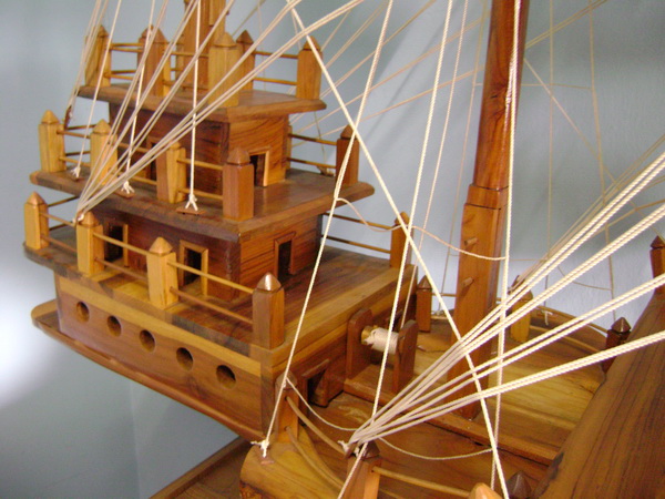 เรือสำเภาไม้ ขนาดใหญ่ เสริมดวง เสริมมงคล ตามหลักฮวงจุ้ย 1000 บาท