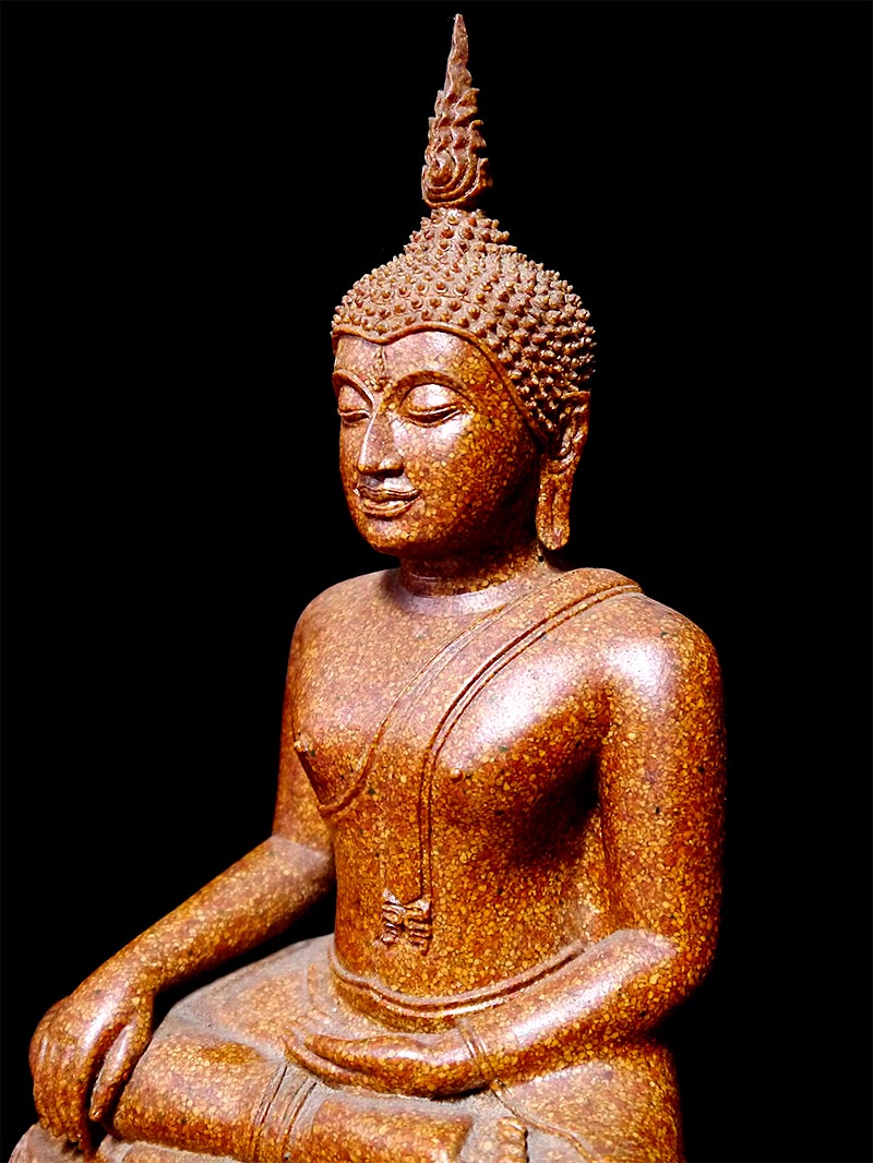 พระบูชา หลวงพ่อโต วัดพนัญเชิง จ.อยุธยา รุ่นมหาลาภ หน้าตัก 5 นิ้ว เนื้อกระเบื้องหลังคาโบสถ์