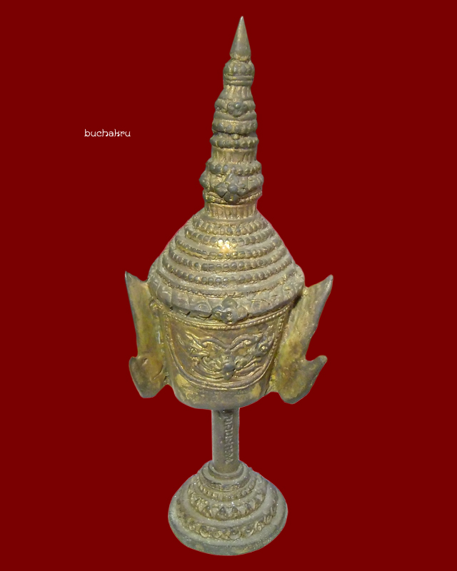 เศียรพระลักษณ์หน้าทอง เนื้อสำริด รุ่นจักรพรรดิ์นารายณ์ ปี 2551 หลวงปู่กาหลง วัดเขี้ยวแก้ว จ.สระแก้ว
