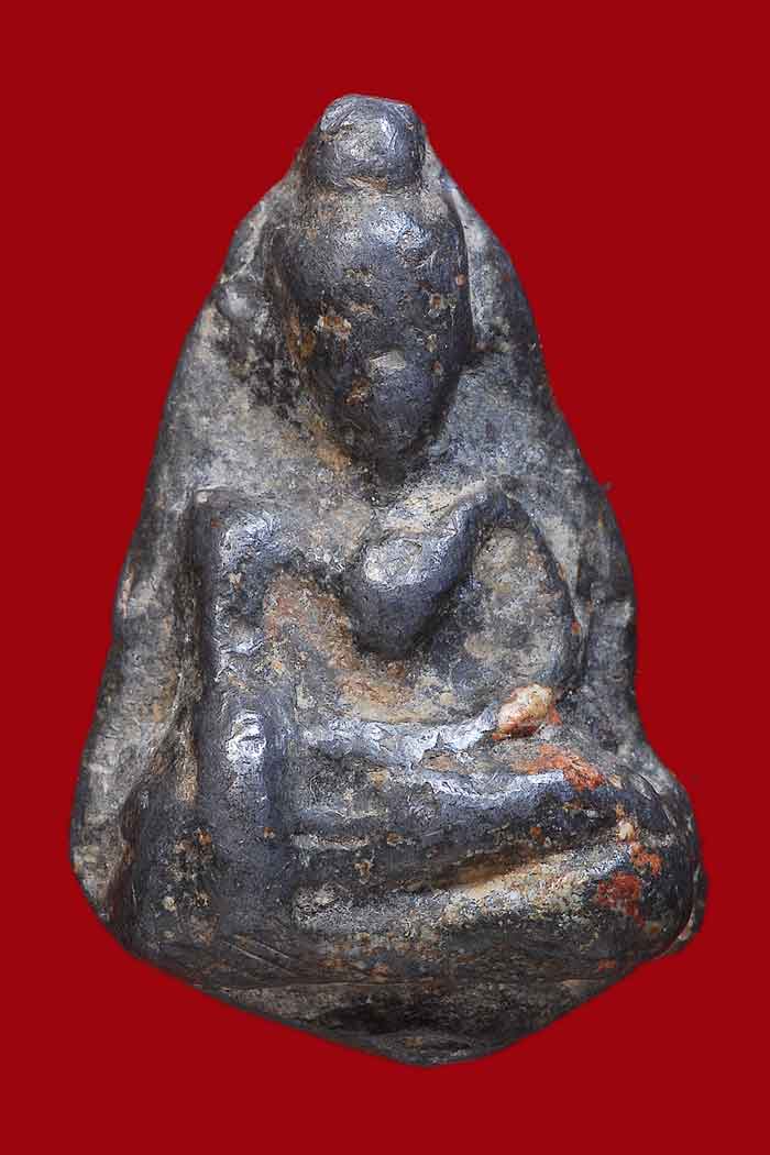 พระท่ากระดาน พิมพ์เล็ก กรุท่าเสา เนื้อตะกั่วสนิมแดง จังหวัด กาญจบุรี