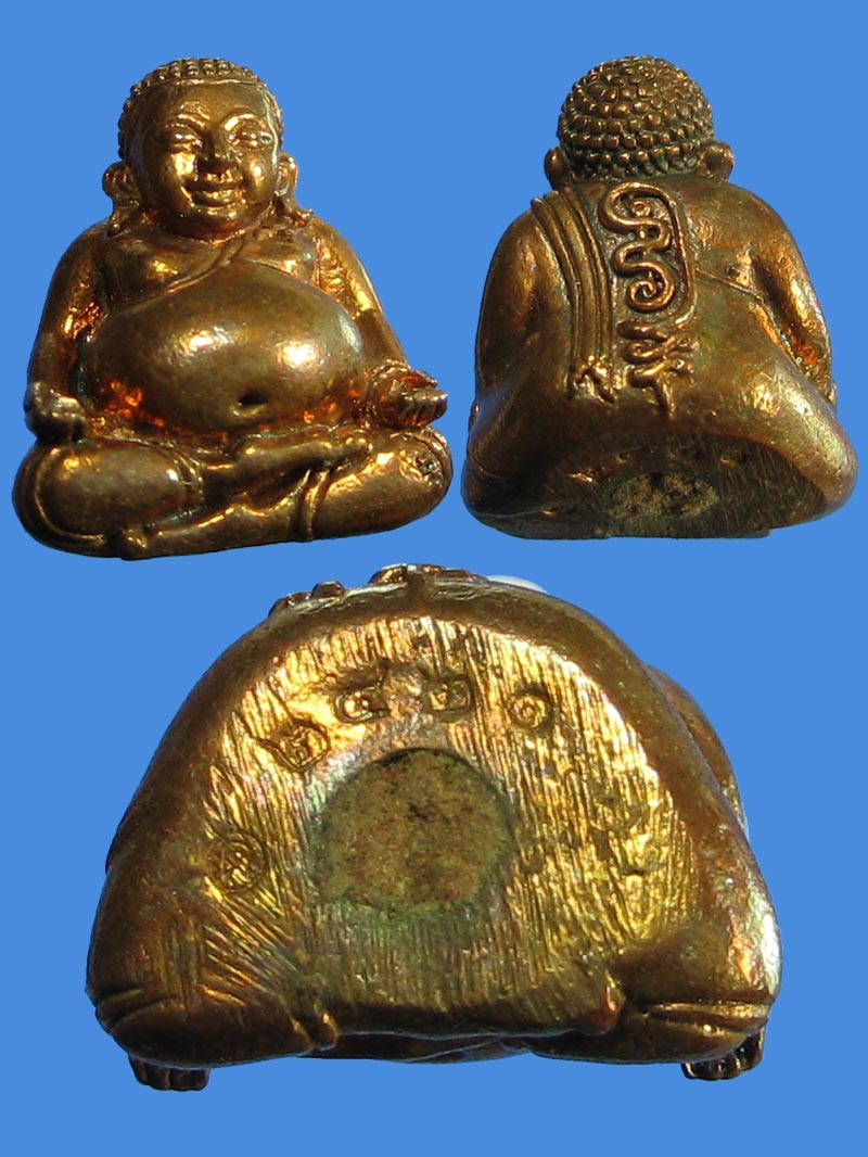 (2421) พระสังกัจจายน์ รุ่นรับทรัพย์ ไตรมาส 54 เนื้อทองแดง อุดผง แบบไม่มีฐาน