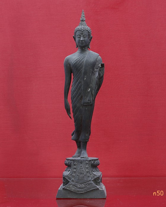 พระบูชาปางลีลา สูง 15.5 นิ้ว ศิลป์อ่อนช้อย