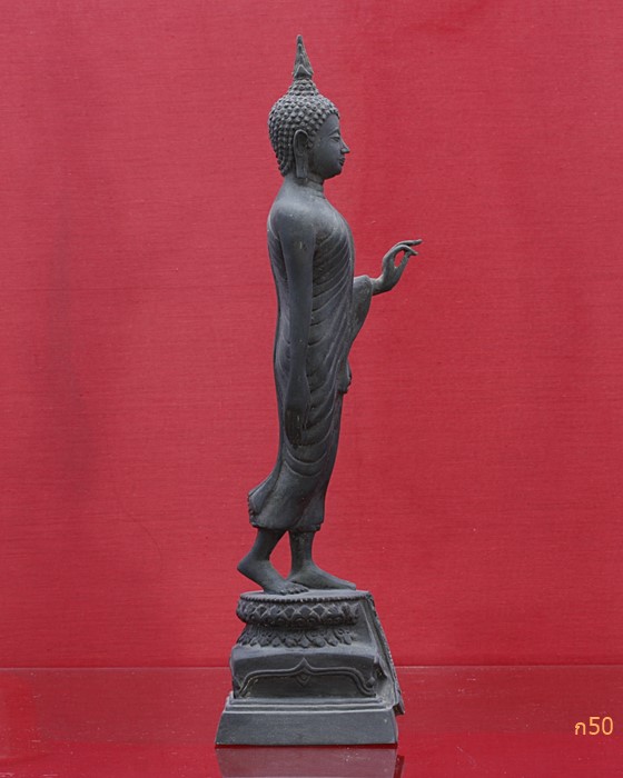 พระบูชาปางลีลา สูง 15.5 นิ้ว ศิลป์อ่อนช้อย