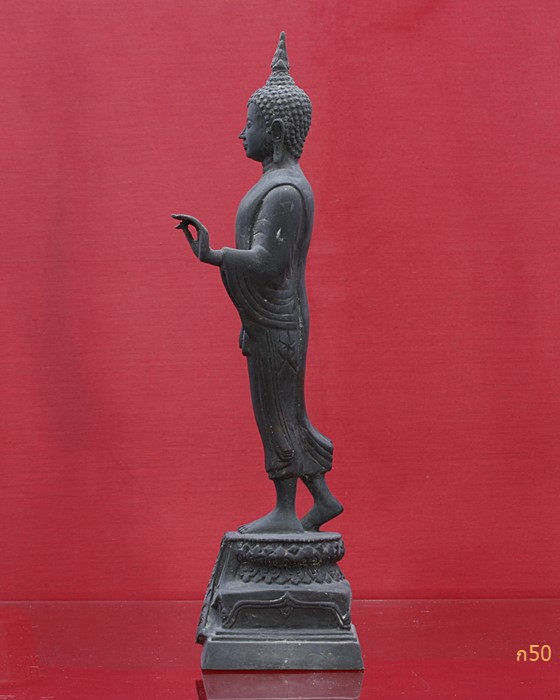 พระบูชาปางลีลา สูง 15.5 นิ้ว ศิลป์อ่อนช้อย