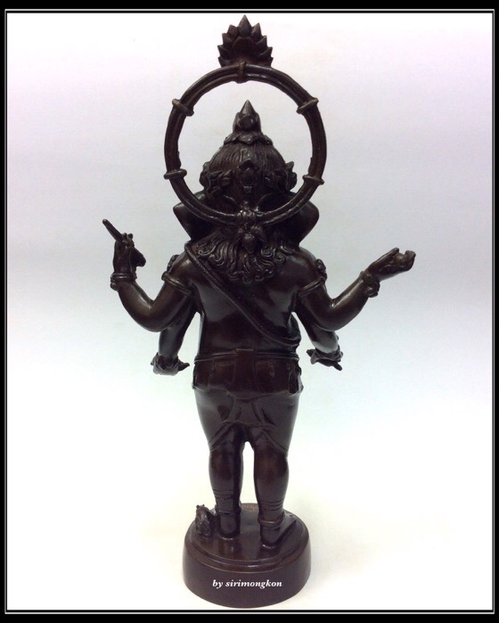 พระพิฆเนศ รุ่นสำริด สำเร็จ สมปรารถนา เทวสถานอุทยานพระพิฆเนศ ขนาดบูชา สูง14นิ้ว เนื้อโลหะรมดำ No.1717