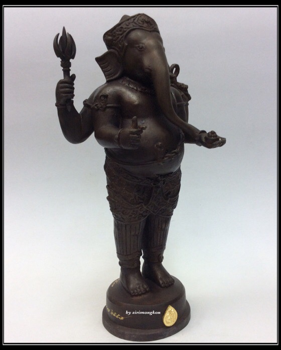 พระพิฆเนศ ปางยืนประทานพร รุ่น 100 ปี กรมศิลปากร ขนาดบูชา สูง 10.5 นิ้ว เนื้อโลหะผสม No.3533