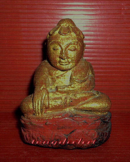 พระบัวเข็มไม้โพธิ์แกะศิลปะมอญพม่า ขนาดหน้าตัก 2 นิ้ว น่ารักมากค่ะ