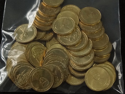 เหรียญ 25สตางค์ ร.9 กาญจนาภิเษกปี39 (บล๊อคนอก) 50เหรียญ