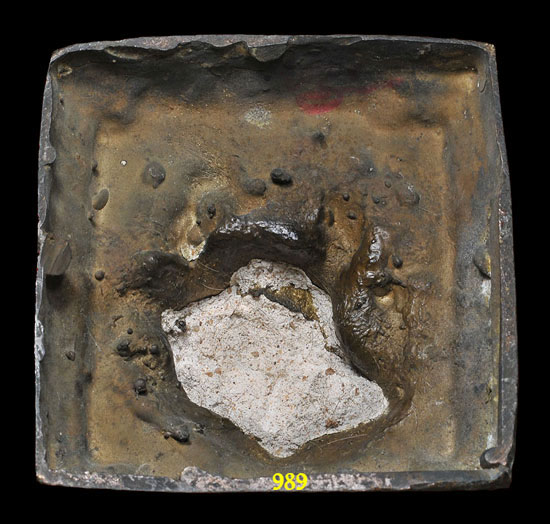 หลวงพ่อคูณ วัดบ้านไร่ ฐาน 4.5 นิ้ว ใต้ฐานอุดดินฝรั่ง + เกศา หลวงพ่อคูณ