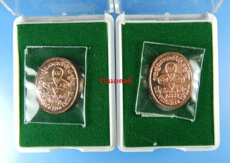  เหรียญพระนาคปรกไตรมาส 51 พิมพ์เล็ก ทองแดงผิวไฟ หลวงพ่อสาคร จำนวน 2 เหรียญ ชุดG