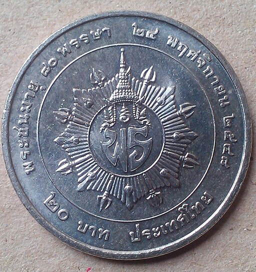 เหรียญกษาปณ์ที่ระลึก 20 บาท 80 พรรษา เจ้าฟ้าเพชรรัตนราชสุดา ฯ UNC (ผลิตน้อย)