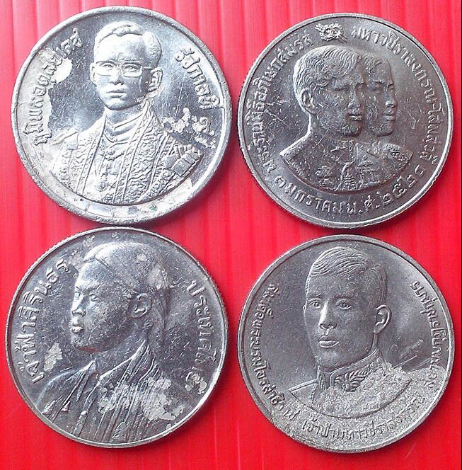 เหรียญกษาปณ์ที่ระลึก 10 บาท 4 เหรียญ 4 วาระ เคาะเดียวแดง