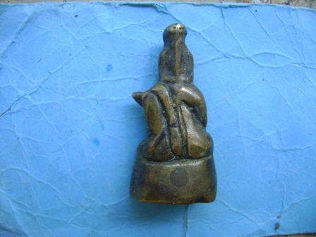 กริ่งฤาษีก้นเลขหนื่ง ล.พ.เงิน วัดบางคลาน เนื้อทองผสม ปี 2460