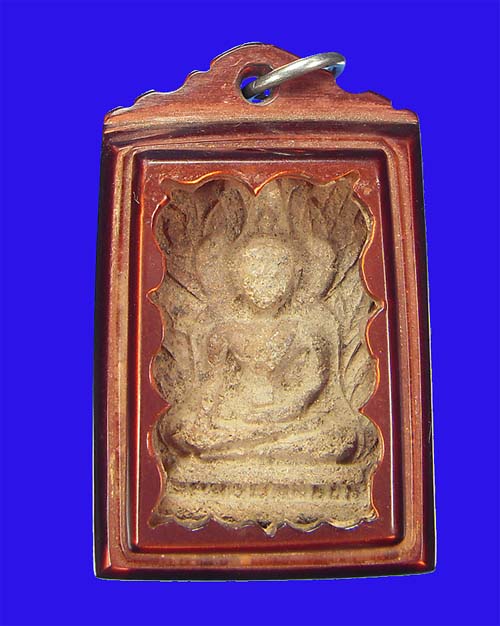 พระพุทธชินราช กรุวัดทับผึ้ง จ.สุโขทัย เนื้อดิน หลังยันต์ ปี 2473 