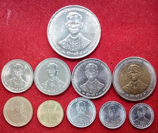 เหรียญกษาปณ์ในหลวง ชุดกาญจนาภิเษก ปี2539 ชุด 10เหรียญ UNC...เคาะเดียวแดง...