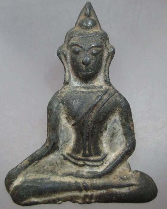 พระอู่ทอง กรุวัดเทวสังฆาราม จ กาญจนบุรี เนื้อชินเงินแก่ตะกั่ว