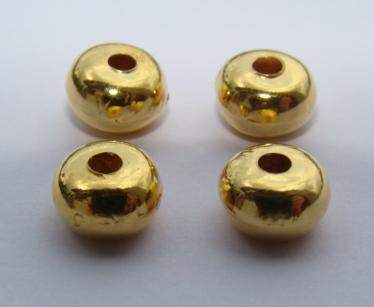 เม็ดทองทรงแป้น 90% ขนาด 7 mm จำนวน 4 เม็ด