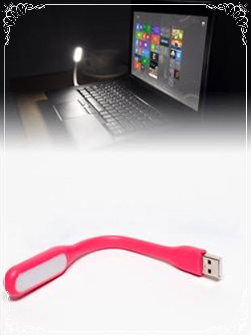 โล็ะสต็อกถูกๆ เคาะเดียว (180บาท) LED แบบพกพา USB - สีชมพู่ (ชุด 6 แพค)