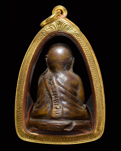 รูปหล่อ รุ่นสร้างอำเภอ หลวงพ่อเงิน วัดบางคลาน จ.พิจิตร 2522+เลี่ยมทองหนาหนา+บัตรรับรองครับ