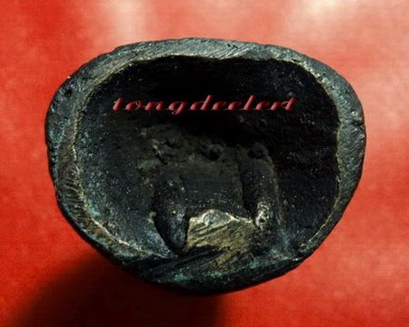 พระสังกัจจายน์หล่อโบราณ วัดสังข์กระจาย ปี 2495 เนื้อทองผสม ก้นกลวง หล่อดินไทย