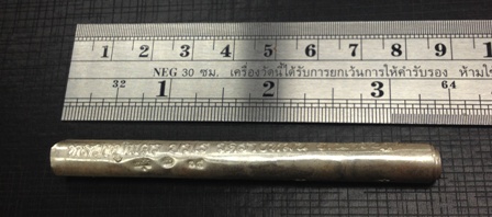 เคาะเดียวแดงครับ ตะกรุดเนื้อเงิน 3นิ้ว-1/2   รุ่นฉลองอายุ ลป แผ้ว ปวโร วัดรางหมัน 90ปี เบอร์ 34