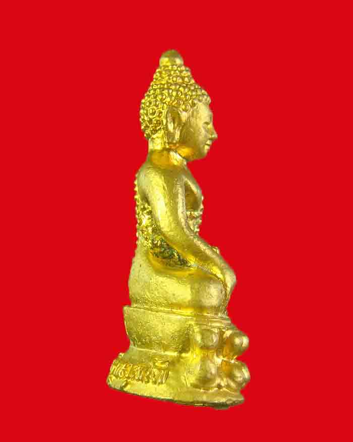 พระกริ่งนิ้วเพชร หลวงพ่อชม วัดปากน้ำละแม จ.ชุมพร รุ่นแรก เนื้อกะไหล่ทอง หมายเลข 261