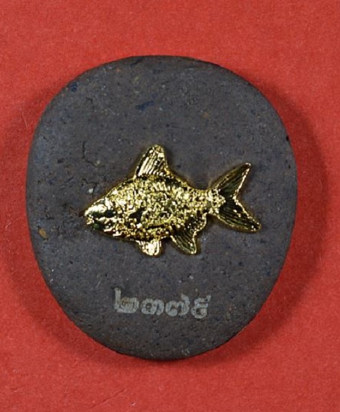 ล็อกเก็ตฉากเขียว หลวงปู่ทิม วัดพระขาว ปี51 หลังผงชานหมาก ฝังปลาตะเพียนทอง ตอกโค๊ตและหมายเลข 2379