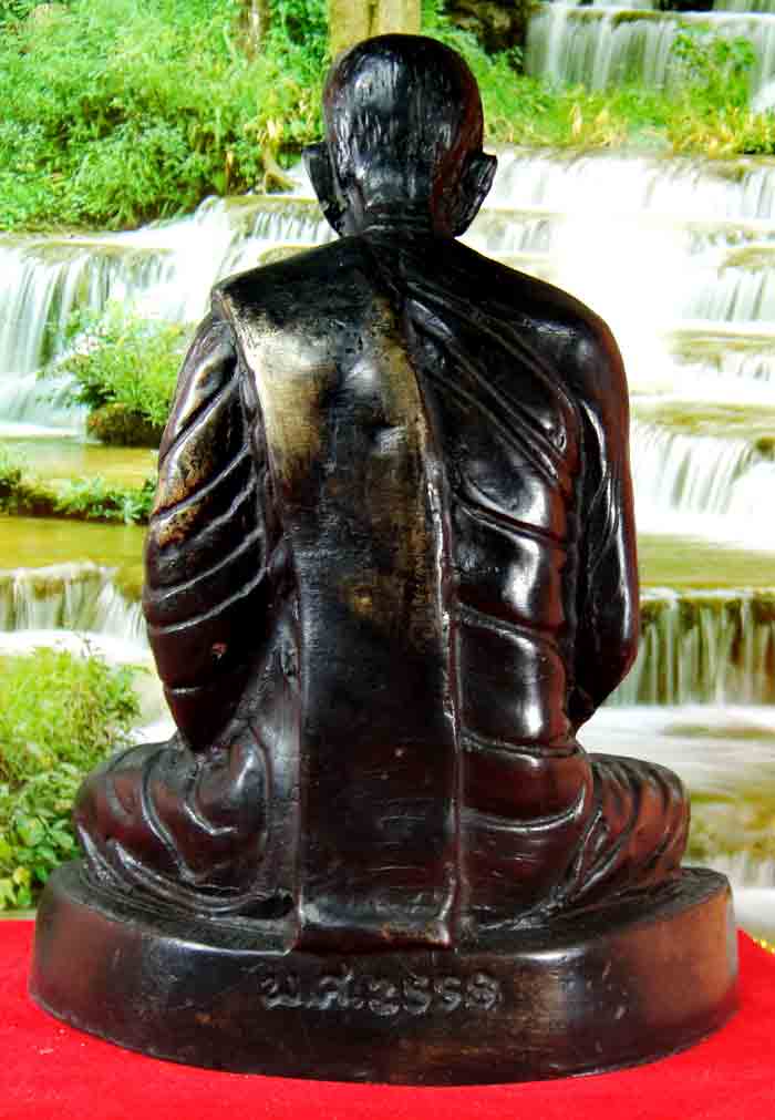***หลวงพ่อพรหม ถาวโร วัดช่องแค พระบูชา ขนาดหน้าตัก 5 นิ้ว ฐานกลมรี เนื้อทองเหลืองรมดำ 