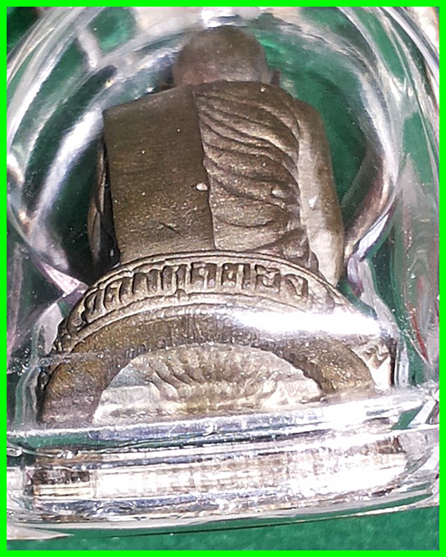 รูปหล่อหลวงพ่อแพ อนุสรณ์ 100 ปี เนื้อนวะ ปี 2535 วัดพิกุลทอง เลี่ยมพลาสติกกันน้ำ