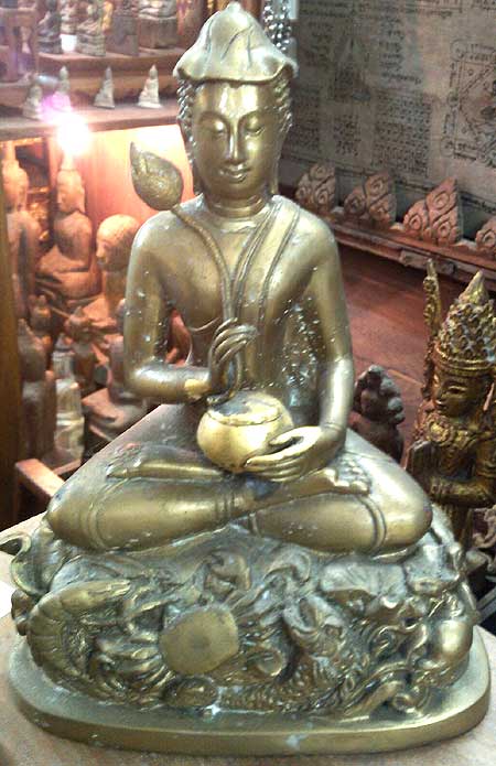 *พระอุปคุต ขนาดบูชา หน้าตัก ๕ นิ้ว หลวงปู่นนท์ วัดเหนือวน ราชบุรี*