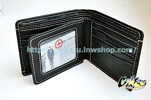 กระเป๋าตังค์ Tough (T-008) หนังชามัวร์ สีดำ