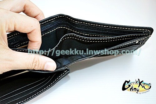 กระเป๋าตังค์ Tough (T-008) หนังชามัวร์ สีดำ