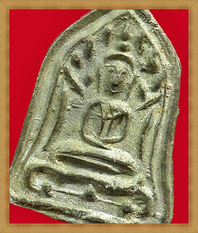 พระกรุวัดเพชร พิมพ์สมาธิ เนื้อชินเงิน จ.สระบุรี