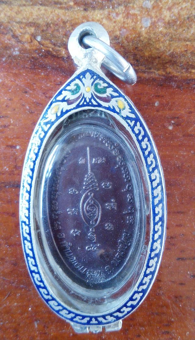 เหรียญหลวงปู่แผ้ว ปวโร วัดกำแพงแสน รุ่น กันภัย หรือเหรียญใบขี้เหล็ก 2 ปี 2550